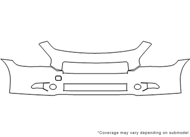 maxima 3M Clear Bra Bumper Precut PPF Diagram