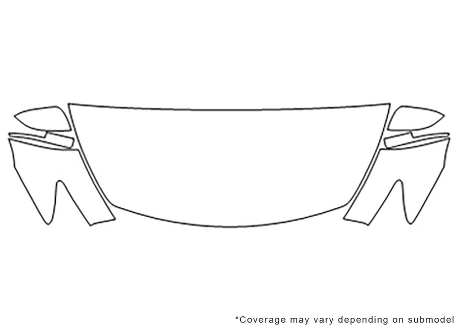 maxima Avery Dennison Clear Bra Hood Precut PPF Diagram