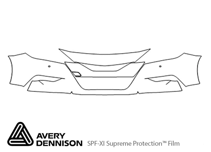 maxima Avery Dennison Clear Bra Bumper Precut PPF Diagram