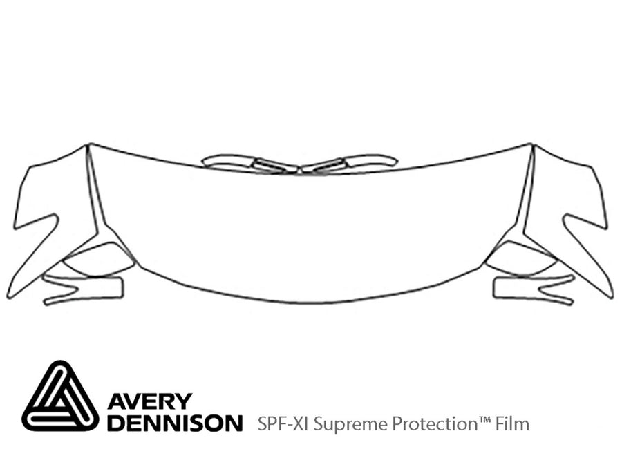 maxima Avery Dennison Clear Bra Hood Precut PPF Diagram
