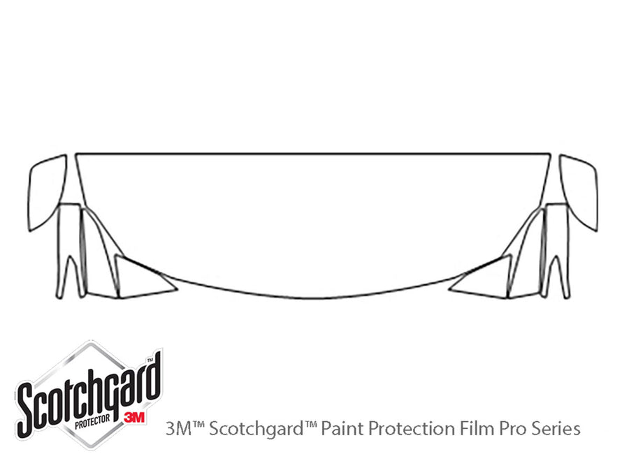 maxima 3M Clear Bra Hood Precut PPF Diagram