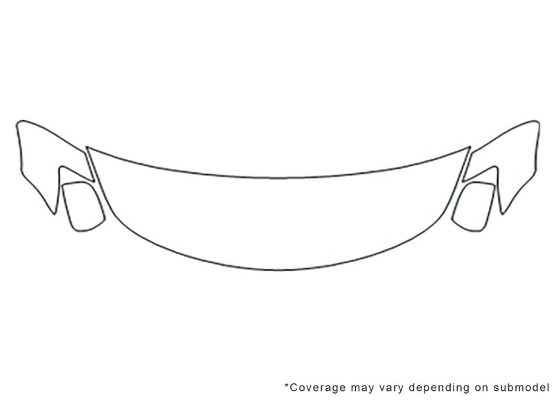 murano Avery Dennison Clear Bra Hood Precut PPF Diagram