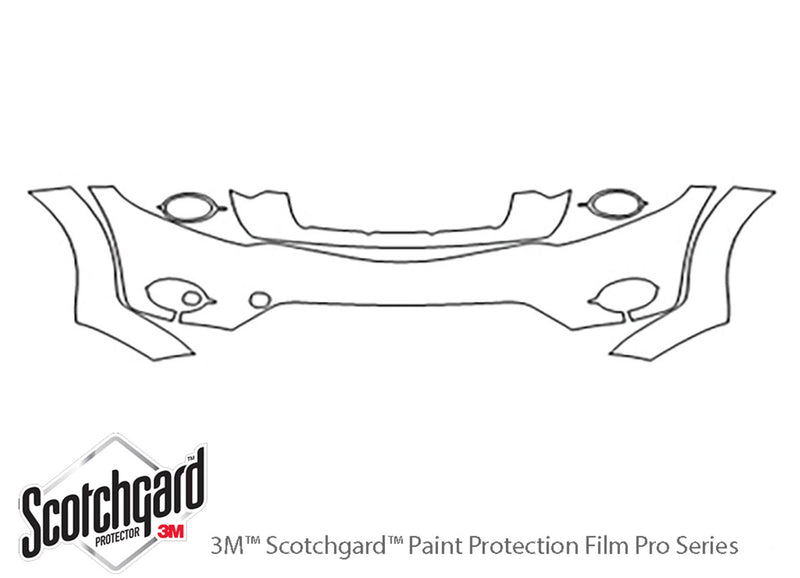 murano 3M Clear Bra Bumper Precut PPF Diagram
