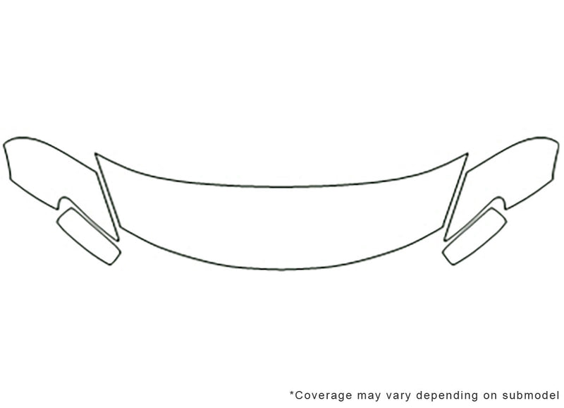 murano 3M Clear Bra Hood Precut PPF Diagram