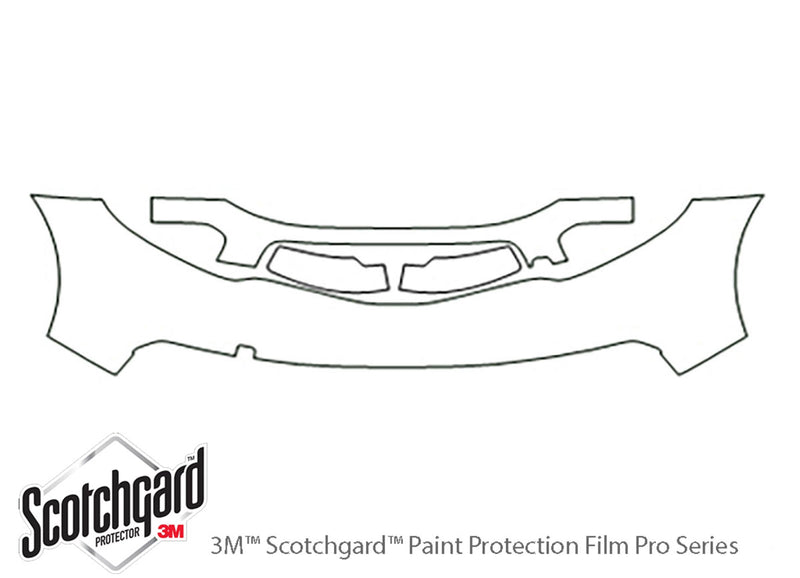 murano 3M Clear Bra Bumper Precut PPF Diagram