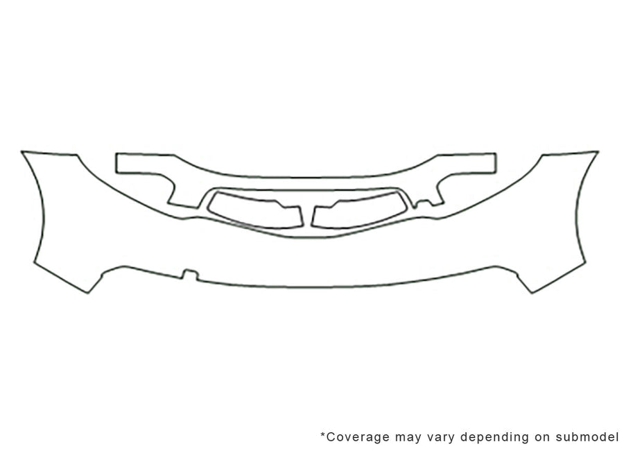 murano Avery Dennison Clear Bra Bumper Precut PPF Diagram