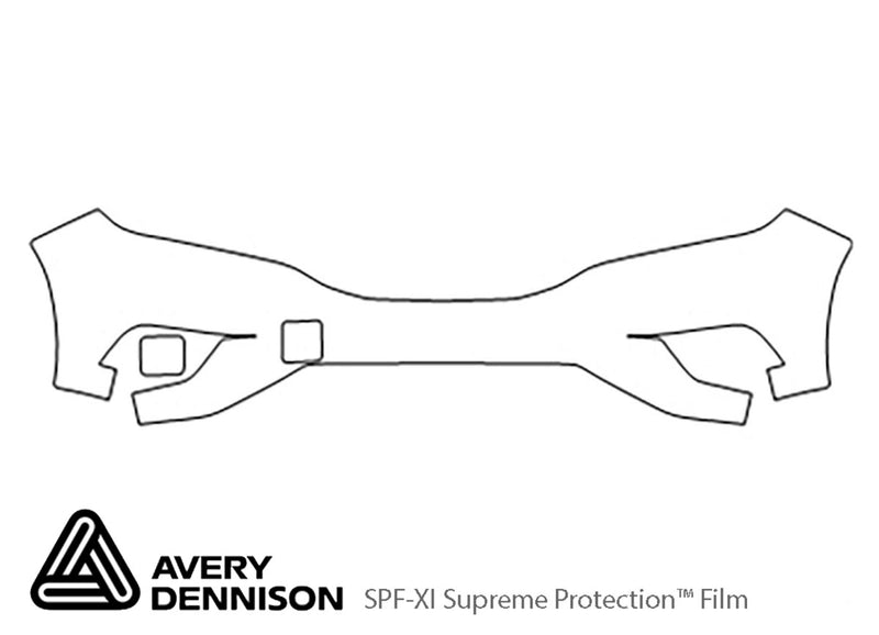 murano Avery Dennison Clear Bra Bumper Precut PPF Diagram