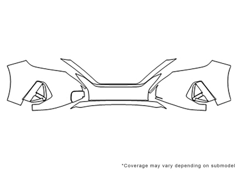 murano 3M Clear Bra Bumper Precut PPF Diagram