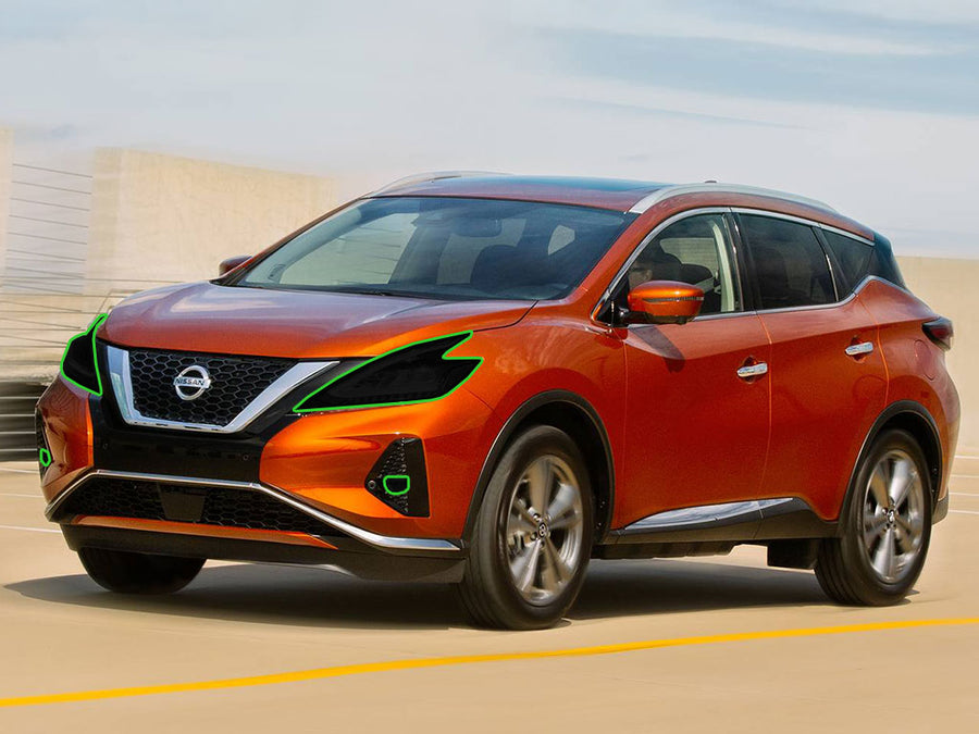 nissan murano 2019-2024 Headlight Tint Location