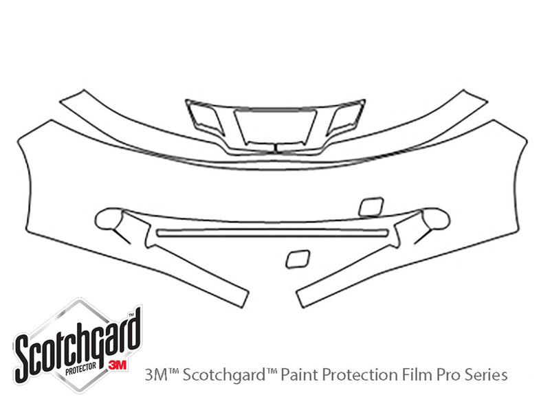 nv 3M Clear Bra Bumper Precut PPF Diagram