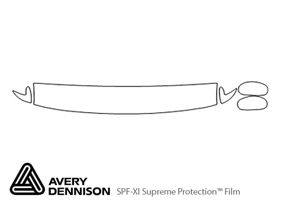 pathfinder Avery Dennison Clear Bra Hood Precut PPF Diagram