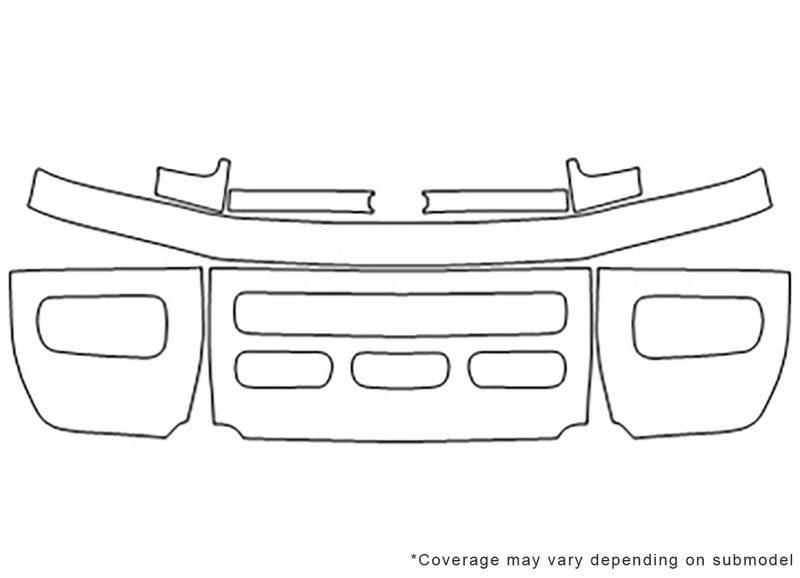 pathfinder Avery Dennison Clear Bra Bumper Precut PPF Diagram