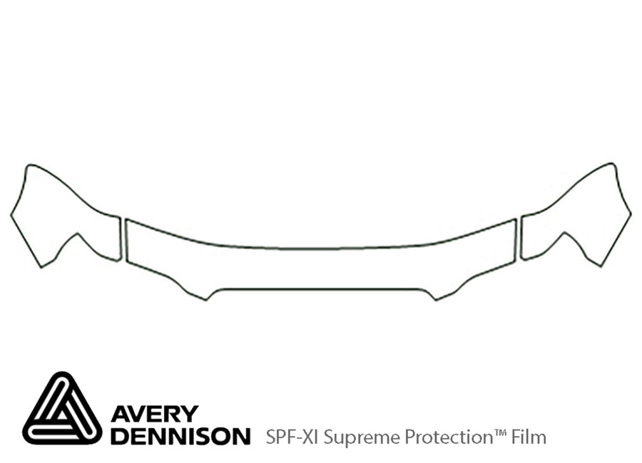 pathfinder Avery Dennison Clear Bra Hood Precut PPF Diagram