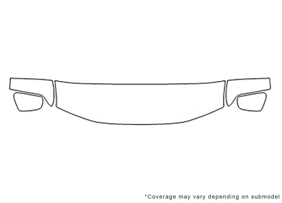 pathfinder Avery Dennison Clear Bra Hood Precut PPF Diagram