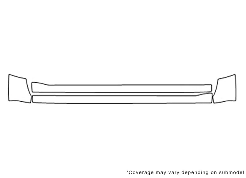 pathfinder 3M Clear Bra Door Cup Precut PPF Diagram