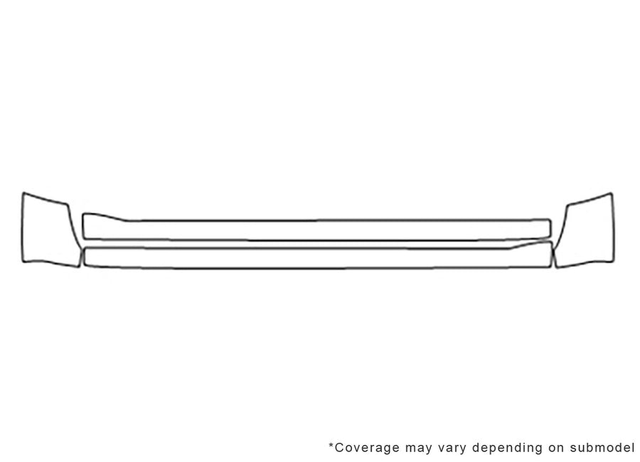 pathfinder 3M Clear Bra Door Cup Precut PPF Diagram