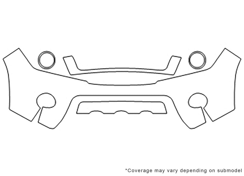 pathfinder Avery Dennison Clear Bra Bumper Precut PPF Diagram