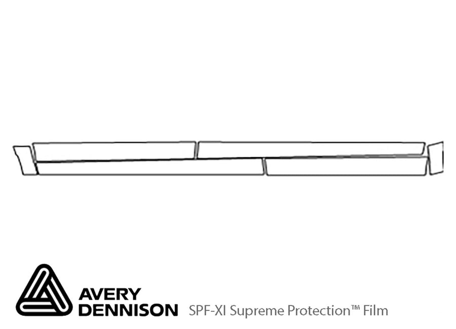 pathfinder Avery Dennison Clear Bra Door Cup Precut PPF Diagram