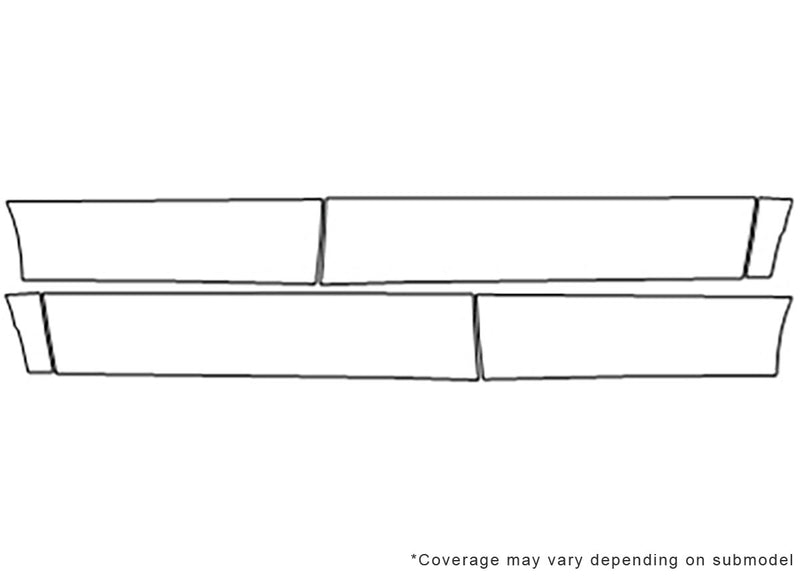 pathfinder 3M Clear Bra Door Cup Precut PPF Diagram