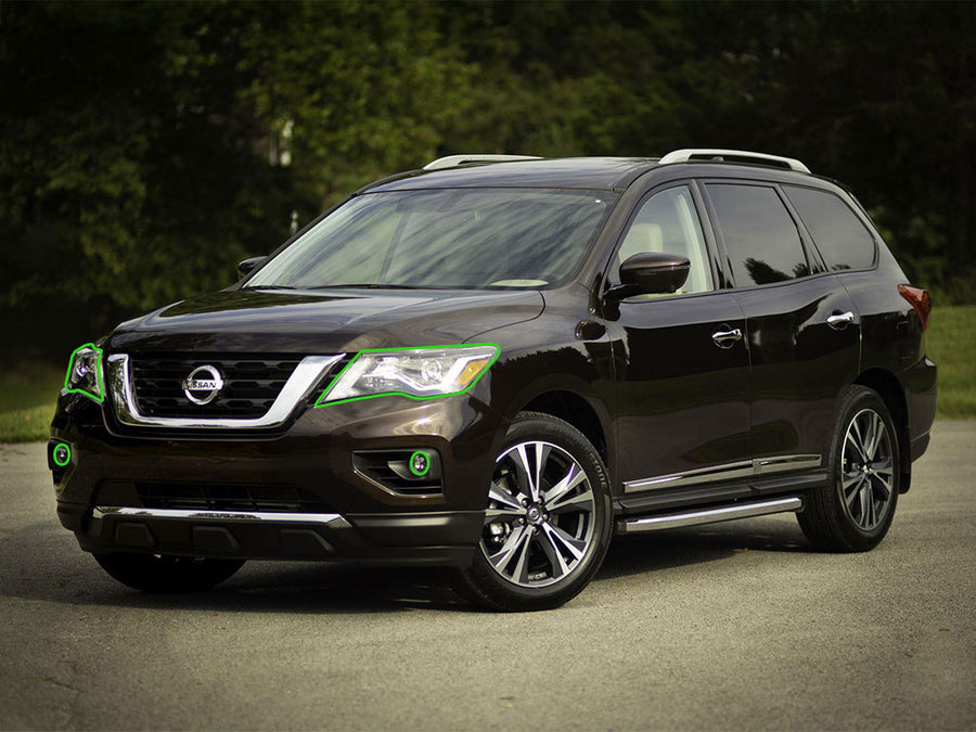 nissan pathfinder 2017-2020 Headlight Protection Installation Location
