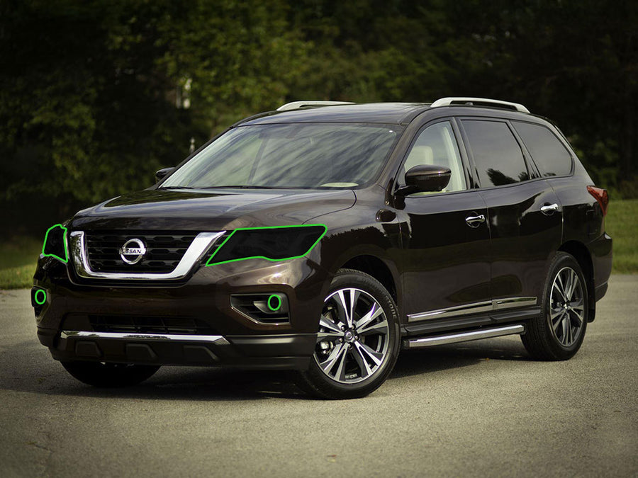 nissan pathfinder 2017-2020 Headlight Tint Location