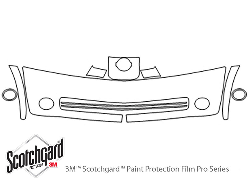 quest 3M Clear Bra Bumper Precut PPF Diagram