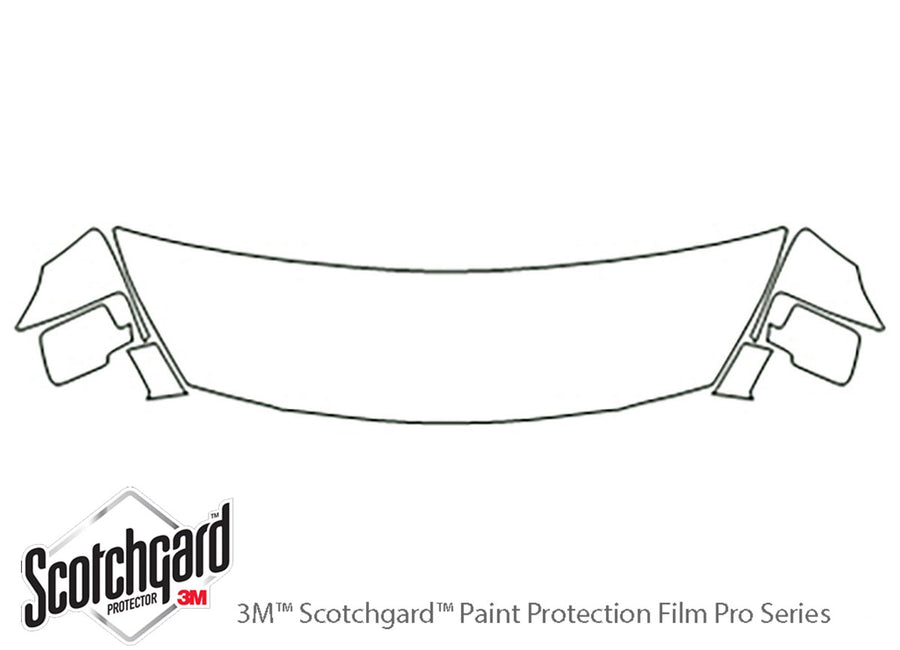 quest 3M Clear Bra Hood Precut PPF Diagram