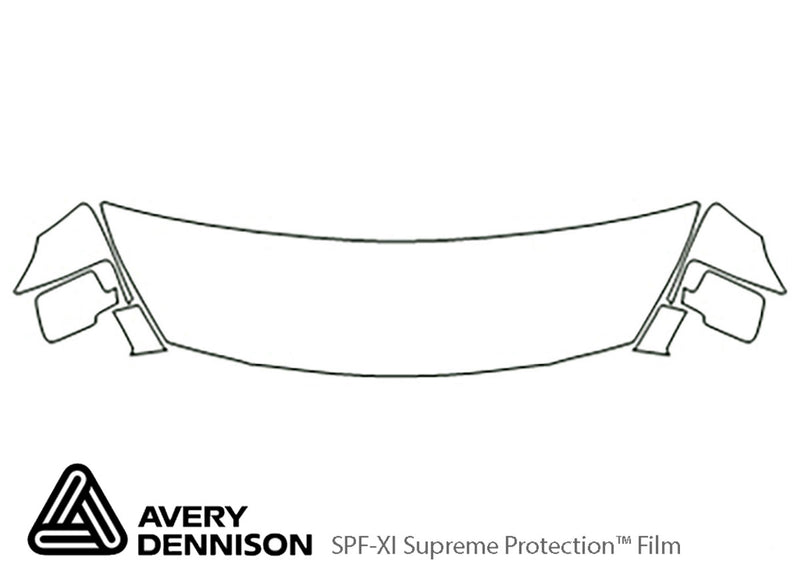 quest Avery Dennison Clear Bra Hood Precut PPF Diagram