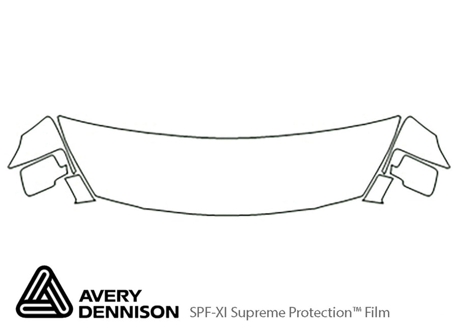 quest Avery Dennison Clear Bra Hood Precut PPF Diagram
