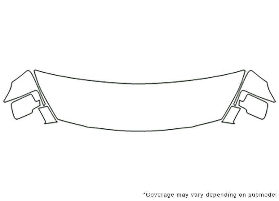 quest Avery Dennison Clear Bra Hood Precut PPF Diagram