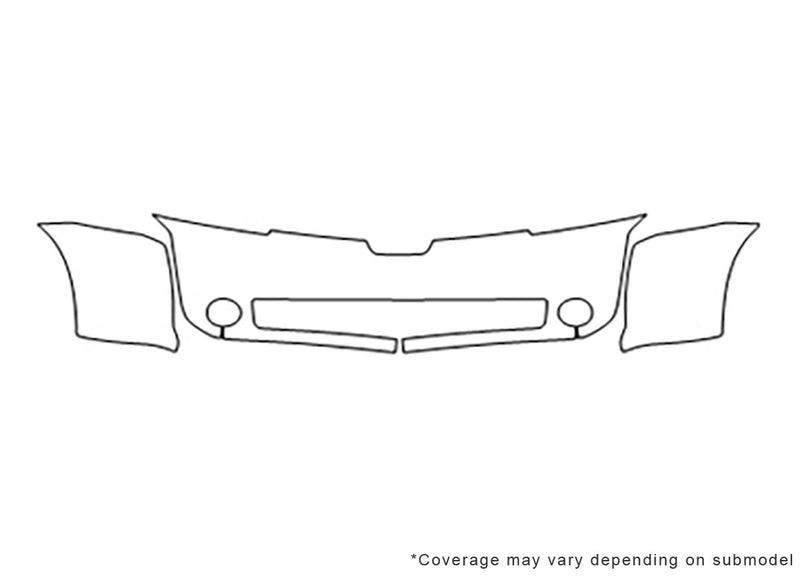 quest 3M Clear Bra Bumper Precut PPF Diagram
