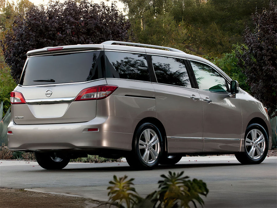 nissan quest 2011-2016 Brushed Aluminum Black Pillar Trim