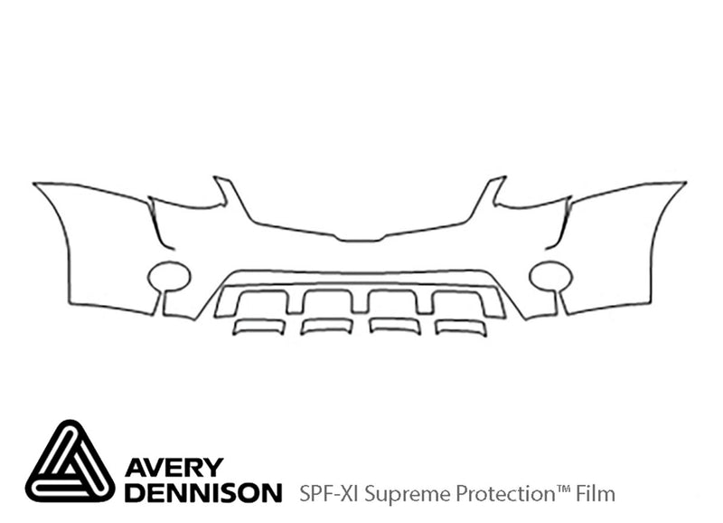 rogue Avery Dennison Clear Bra Bumper Precut PPF Diagram