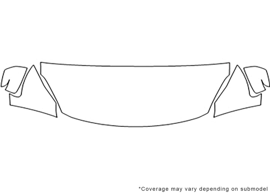 rogue Avery Dennison Clear Bra Hood Precut PPF Diagram