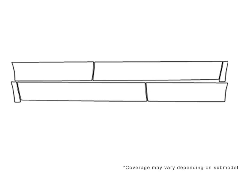 rogue 3M Clear Bra Door Cup Precut PPF Diagram