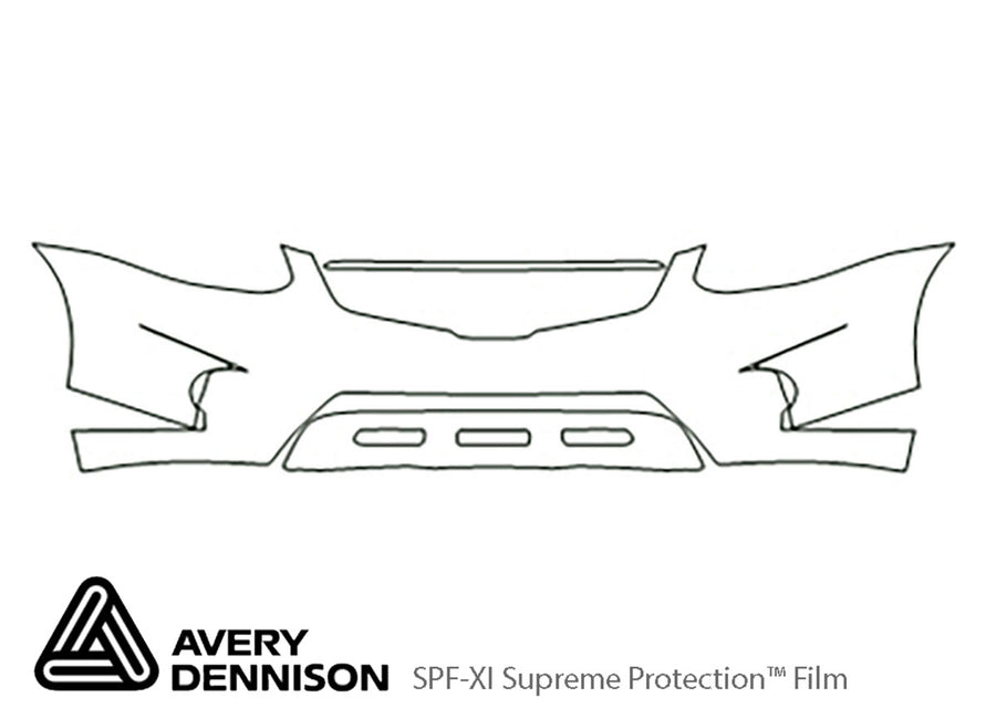 rogue Avery Dennison Clear Bra Bumper Precut PPF Diagram
