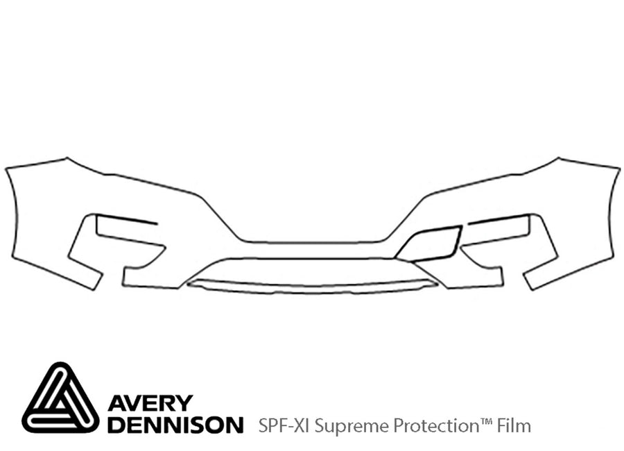 rogue Avery Dennison Clear Bra Bumper Precut PPF Diagram