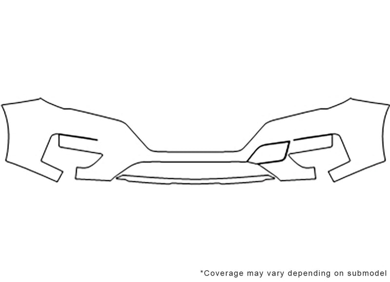rogue 3M Clear Bra Bumper Precut PPF Diagram