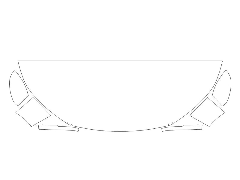 rogue Avery Dennison Clear Bra Hood Precut PPF Diagram