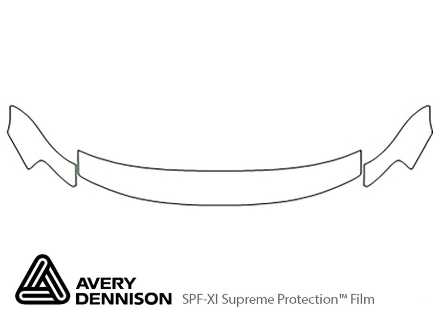 sentra Avery Dennison Clear Bra Hood Precut PPF Diagram