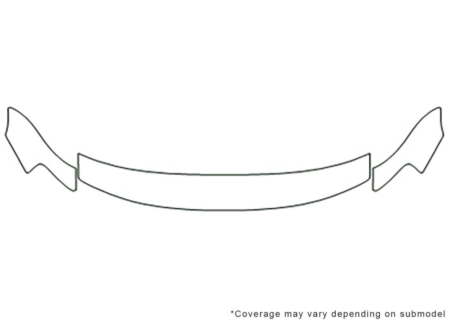 sentra Avery Dennison Clear Bra Hood Precut PPF Diagram