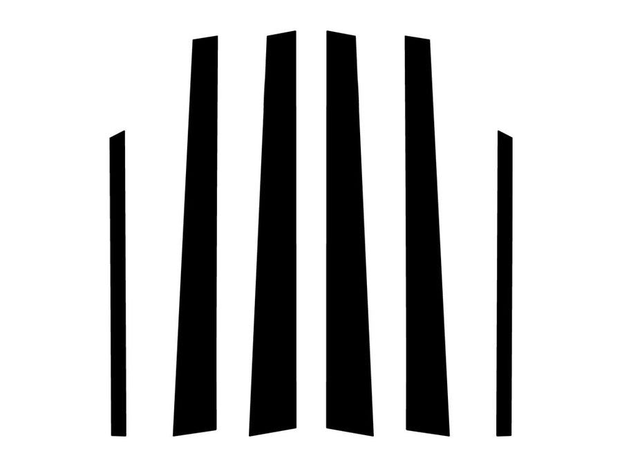 nissan sentra 1995-1999 Carbon Fiber Pillar Trim Diagram
