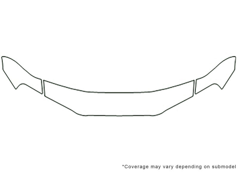 sentra 3M Clear Bra Hood Precut PPF Diagram