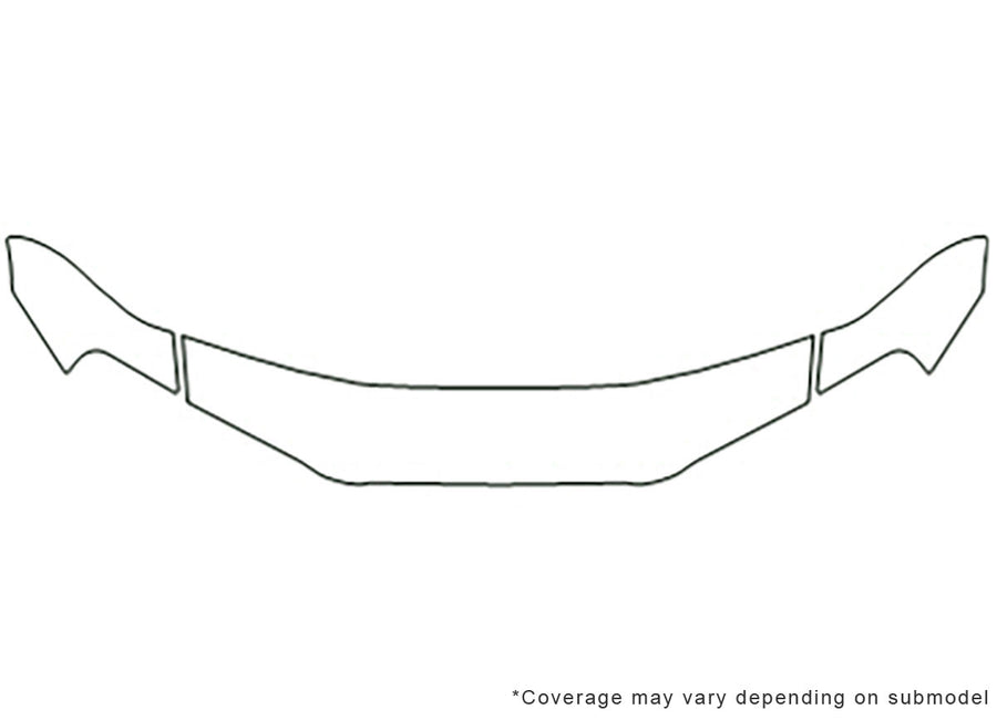 sentra Avery Dennison Clear Bra Hood Precut PPF Diagram