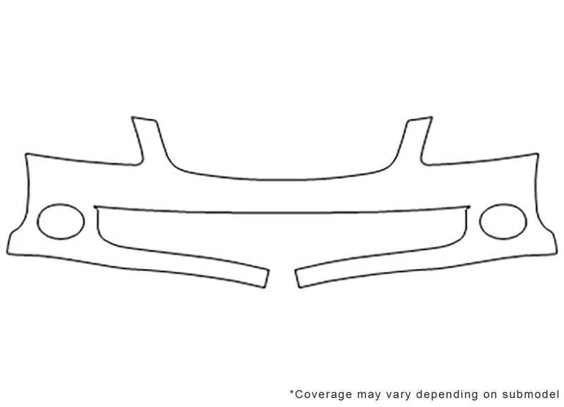 sentra 3M Clear Bra Bumper Precut PPF Diagram