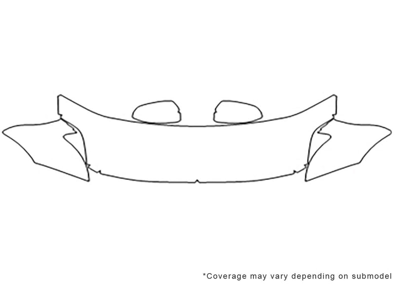 sentra 3M Clear Bra Hood Precut PPF Diagram