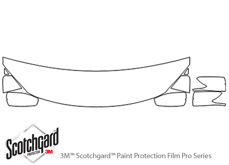 sentra 3M Clear Bra Hood Precut PPF Diagram