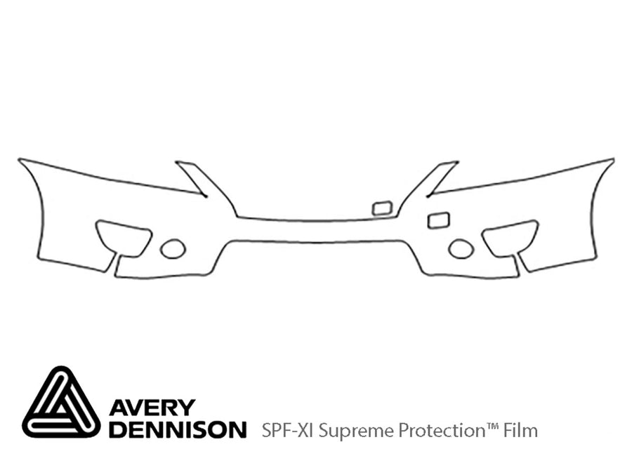 sentra Avery Dennison Clear Bra Bumper Precut PPF Diagram