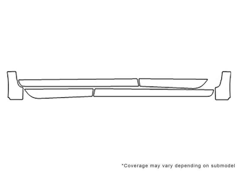 sentra 3M Clear Bra Door Cup Precut PPF Diagram