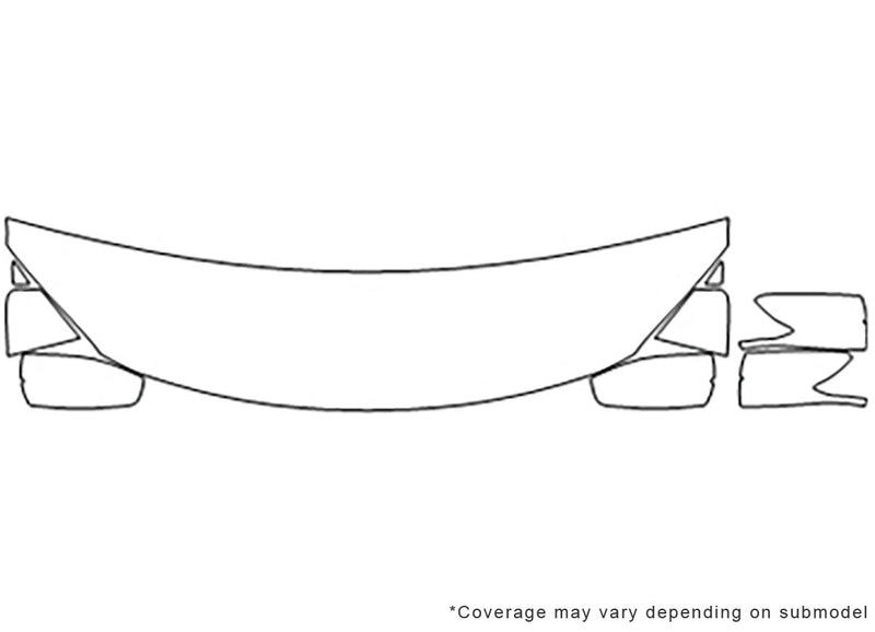 sentra Avery Dennison Clear Bra Hood Precut PPF Diagram